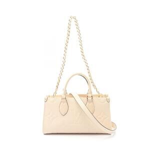 Louis Vuitton On the Go Empreinte Cream Leather Handbag Ivory White